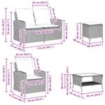 Casa si Gradina - Gradina si terasa - Mobilier exterior - Seturi mobila gradina - Set canapele de gradina cu perne, 6 piese, bej, poliratan - Infinity.ro