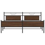 Casa si Gradina - Mobilier - Paturi si accesorii - Paturi - Cadru de pat metalic fara saltea, stejar maro, 193x203 cm - Infinity.ro