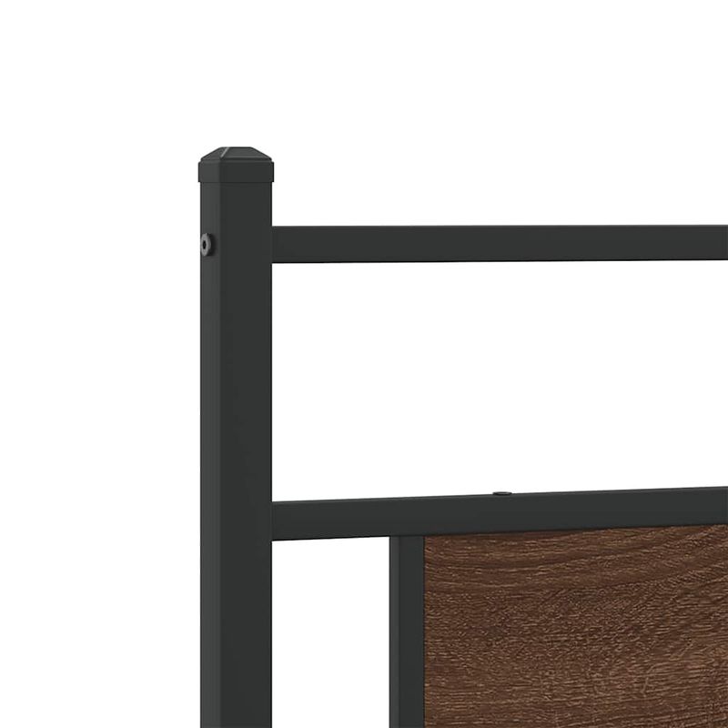 Casa si Gradina - Mobilier - Paturi si accesorii - Paturi - Cadru de pat metalic fara saltea, stejar maro, 193x203 cm - Infinity.ro
