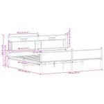 Casa si Gradina - Mobilier - Paturi si accesorii - Paturi - Cadru de pat metalic fara saltea, stejar maro, 193x203 cm - Infinity.ro