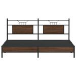 Casa si Gradina - Mobilier - Paturi si accesorii - Paturi - Cadru de pat fara saltea Stejar maro 183x203 cm Lemn prelucrat, model cu tăblie de cap și tăblie de picioare joasă - Infinity.ro