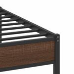 Casa si Gradina - Mobilier - Paturi si accesorii - Paturi - Cadru de pat fara saltea Stejar maro 183x203 cm Lemn prelucrat, model cu tăblie de cap și tăblie de picioare joasă - Infinity.ro