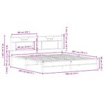 Casa si Gradina - Mobilier - Paturi si accesorii - Paturi - Cadru de pat fara saltea Stejar maro 183x203 cm Lemn prelucrat, model cu tăblie de cap și tăblie de picioare joasă - Infinity.ro