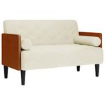 Casa si Gradina - Mobilier - Canapele si coltare - Canapele - Canapea loveseat cu perne de sustinere crem 110 cm catifea - Infinity.ro