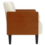 Casa si Gradina - Mobilier - Canapele si coltare - Canapele - Canapea loveseat cu perne de sustinere crem 110 cm catifea - Infinity.ro