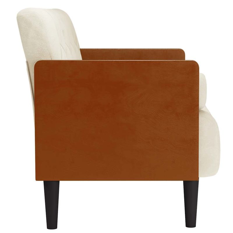 Casa si Gradina - Mobilier - Canapele si coltare - Canapele - Canapea loveseat cu perne de sustinere crem 110 cm catifea - Infinity.ro