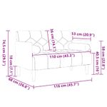 Casa si Gradina - Mobilier - Canapele si coltare - Canapele - Canapea loveseat cu perne de sustinere crem 110 cm catifea - Infinity.ro