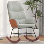 Casa si Gradina - Gradina si terasa - Balansoare si hamace - Balansoare - Scaun balansoar, gri deschis, catifea - Infinity.ro