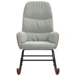 Casa si Gradina - Gradina si terasa - Balansoare si hamace - Balansoare - Scaun balansoar, gri deschis, catifea - Infinity.ro