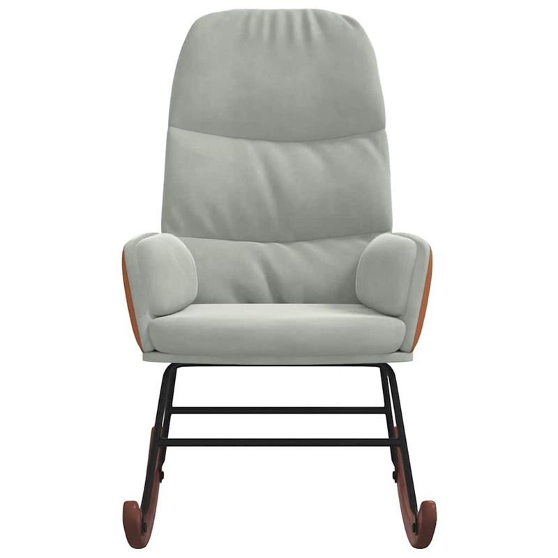 Casa si Gradina - Gradina si terasa - Balansoare si hamace - Balansoare - Scaun balansoar, gri deschis, catifea - Infinity.ro