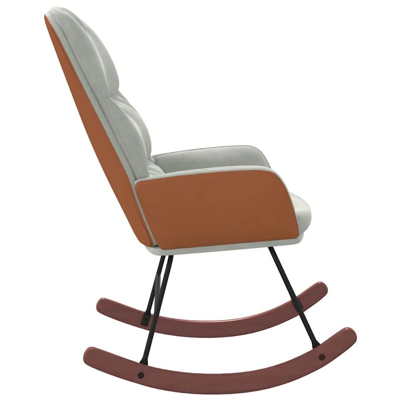 Casa si Gradina - Gradina si terasa - Balansoare si hamace - Balansoare - Scaun balansoar, gri deschis, catifea - Infinity.ro