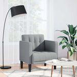 Casa si Gradina - Mobilier - Scaune si fotolii - Fotolii - Fotoliu cu cotiere, gri deschis, 53 cm, textil - Infinity.ro