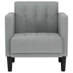 Casa si Gradina - Mobilier - Scaune si fotolii - Fotolii - Fotoliu cu cotiere, gri deschis, 53 cm, textil - Infinity.ro