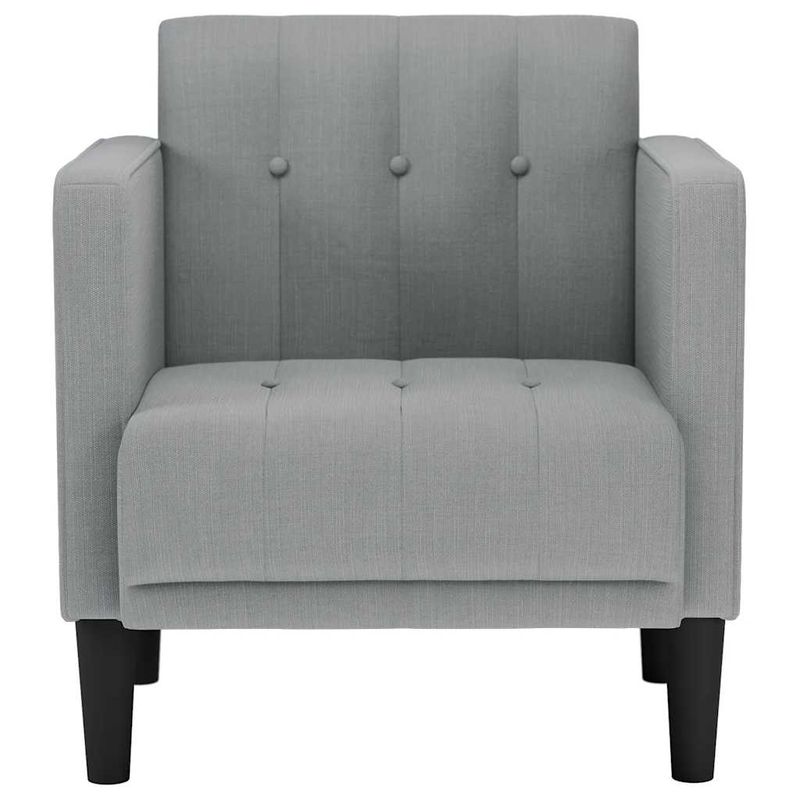 Casa si Gradina - Mobilier - Scaune si fotolii - Fotolii - Fotoliu cu cotiere, gri deschis, 53 cm, textil - Infinity.ro
