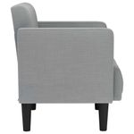 Casa si Gradina - Mobilier - Scaune si fotolii - Fotolii - Fotoliu cu cotiere, gri deschis, 53 cm, textil - Infinity.ro