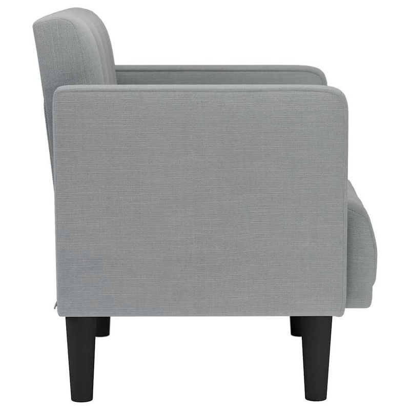 Casa si Gradina - Mobilier - Scaune si fotolii - Fotolii - Fotoliu cu cotiere, gri deschis, 53 cm, textil - Infinity.ro