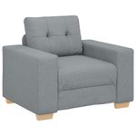 Casa si Gradina - Mobilier - Scaune si fotolii - Fotolii - Fotoliu canapea, gri deschis,59 cm, material textil - Infinity.ro