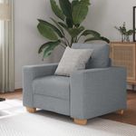 Casa si Gradina - Mobilier - Scaune si fotolii - Fotolii - Fotoliu canapea, gri deschis,59 cm, material textil - Infinity.ro