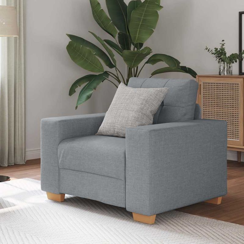 Casa si Gradina - Mobilier - Scaune si fotolii - Fotolii - Fotoliu canapea, gri deschis,59 cm, material textil - Infinity.ro