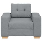Casa si Gradina - Mobilier - Scaune si fotolii - Fotolii - Fotoliu canapea, gri deschis,59 cm, material textil - Infinity.ro
