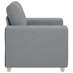 Casa si Gradina - Mobilier - Scaune si fotolii - Fotolii - Fotoliu canapea, gri deschis,59 cm, material textil - Infinity.ro