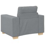 Casa si Gradina - Mobilier - Scaune si fotolii - Fotolii - Fotoliu canapea, gri deschis,59 cm, material textil - Infinity.ro