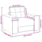 Casa si Gradina - Mobilier - Scaune si fotolii - Fotolii - Fotoliu canapea, gri deschis,59 cm, material textil - Infinity.ro