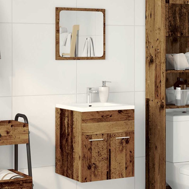 Casa si Gradina - Mobilier - Seturi de mobilier - Seturi baie - Set mobilier de baie, 2 piese, lemn vechi, lemn prelucrat - Infinity.ro