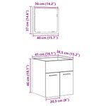 Casa si Gradina - Mobilier - Seturi de mobilier - Seturi baie - Set mobilier de baie, 2 piese, lemn vechi, lemn prelucrat - Infinity.ro