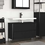 Casa si Gradina - Mobilier - Mobilier baie - Corpuri baie - Dulap pentru baie cu sertare Stejar negru 90x34,5x60 cm - Infinity.ro