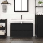 Casa si Gradina - Mobilier - Mobilier baie - Corpuri baie - Dulap pentru baie cu sertare Stejar negru 90x34,5x60 cm - Infinity.ro