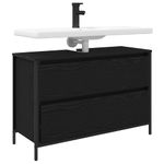 Casa si Gradina - Mobilier - Mobilier baie - Corpuri baie - Dulap pentru baie cu sertare Stejar negru 90x34,5x60 cm - Infinity.ro