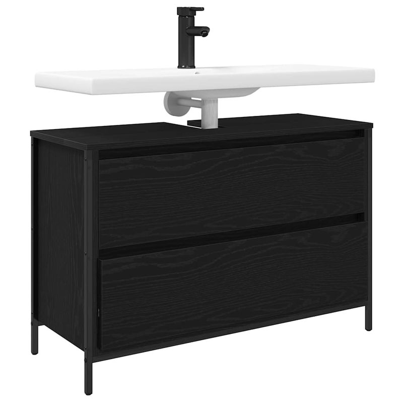 Casa si Gradina - Mobilier - Mobilier baie - Corpuri baie - Dulap pentru baie cu sertare Stejar negru 90x34,5x60 cm - Infinity.ro