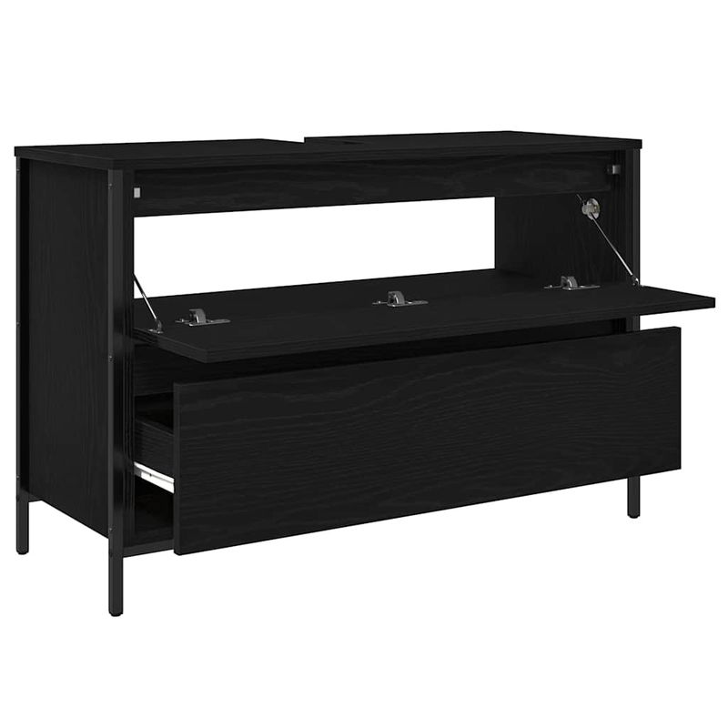 Casa si Gradina - Mobilier - Mobilier baie - Corpuri baie - Dulap pentru baie cu sertare Stejar negru 90x34,5x60 cm - Infinity.ro