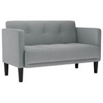 Casa si Gradina - Mobilier - Canapele si coltare - Canapele - Canapea loveseat, gri deschis, 111 cm, textil - Infinity.ro