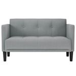 Casa si Gradina - Mobilier - Canapele si coltare - Canapele - Canapea loveseat, gri deschis, 111 cm, textil - Infinity.ro