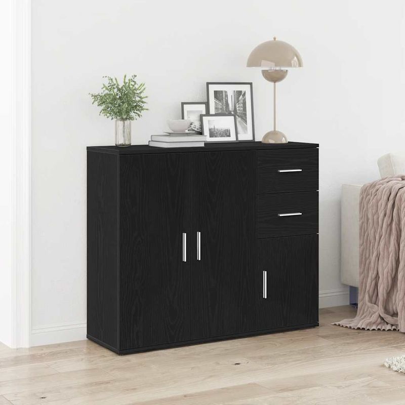 Casa si Gradina - Mobilier - Comode si corpuri - Comode - Bufeta Stejar negru 91x29,5x75 cm Lemn prelucrat - Infinity.ro