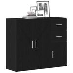 Casa si Gradina - Mobilier - Comode si corpuri - Comode - Bufeta Stejar negru 91x29,5x75 cm Lemn prelucrat - Infinity.ro