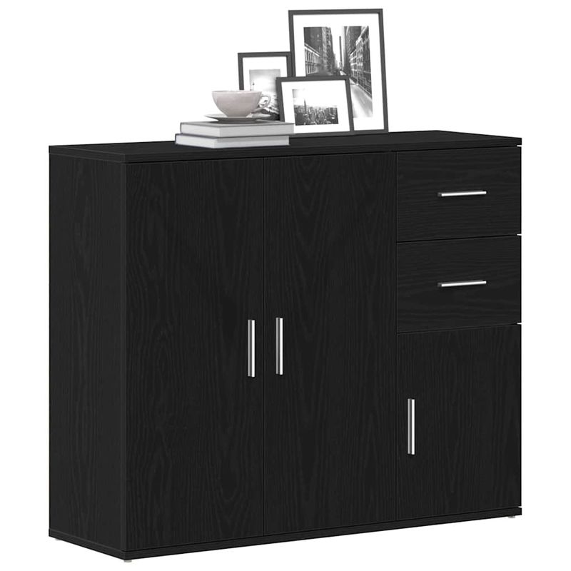 Casa si Gradina - Mobilier - Comode si corpuri - Comode - Bufeta Stejar negru 91x29,5x75 cm Lemn prelucrat - Infinity.ro