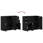 Casa si Gradina - Mobilier - Comode si corpuri - Comode - Bufeta Stejar negru 91x29,5x75 cm Lemn prelucrat - Infinity.ro