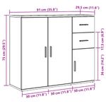 Casa si Gradina - Mobilier - Comode si corpuri - Comode - Bufeta Stejar negru 91x29,5x75 cm Lemn prelucrat - Infinity.ro