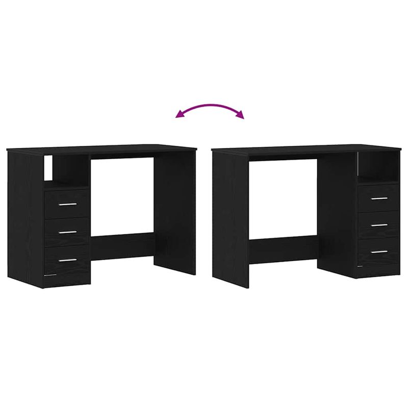 Casa si Gradina - Mobilier - Mese si birouri - Birouri - Birou cu sertare, stejar negru, 102x50x76 cm, lemn prelucrat - Infinity.ro