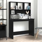 Casa si Gradina - Mobilier - Mese si birouri - Birouri - Birou cu rafturi, stejar negru, 102x45x148 cm, lemn prelucrat - Infinity.ro