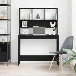 Casa si Gradina - Mobilier - Mese si birouri - Birouri - Birou cu rafturi, stejar negru, 102x45x148 cm, lemn prelucrat - Infinity.ro