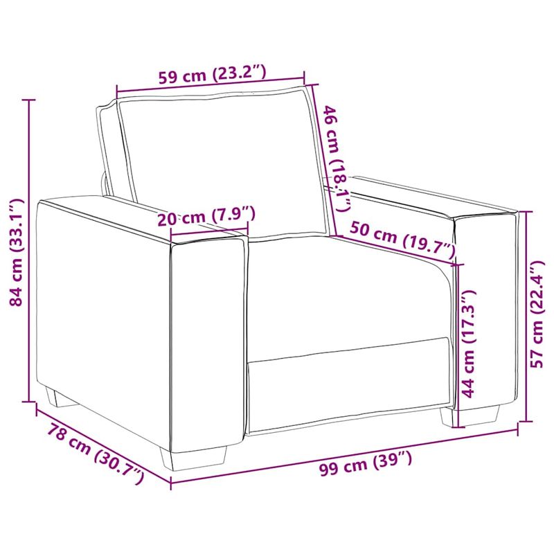 Casa si Gradina - Mobilier - Canapele si coltare - Canapele - Canapea scaun negru 59 cm catifea - Infinity.ro