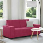 Casa si Gradina - Mobilier - Canapele si coltare - Canapele - Canapea cu 2 locuri, rosu vin, 140 cm, catifea - Infinity.ro