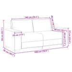 Casa si Gradina - Mobilier - Canapele si coltare - Canapele - Canapea cu 2 locuri, rosu vin, 140 cm, catifea - Infinity.ro