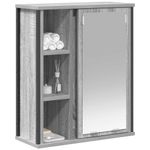 Casa si Gradina - Mobilier - Mobilier baie - Corpuri baie - Dulap de baie cu oglinda gri Sonoma 50x21x60 cm - Infinity.ro