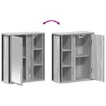Casa si Gradina - Mobilier - Mobilier baie - Corpuri baie - Dulap de baie cu oglinda gri Sonoma 50x21x60 cm - Infinity.ro