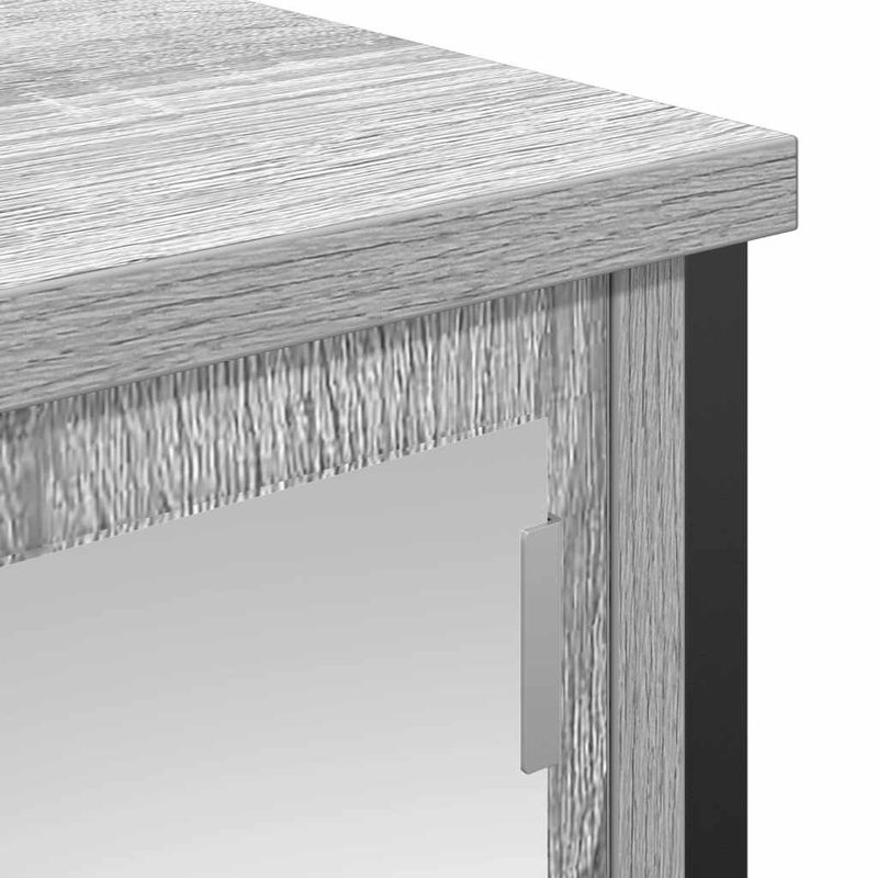 Casa si Gradina - Mobilier - Mobilier baie - Corpuri baie - Dulap de baie cu oglinda gri Sonoma 50x21x60 cm - Infinity.ro